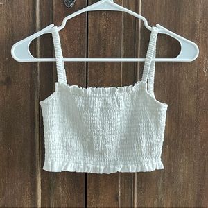 Aritzia/Sunday Best smocked crop top